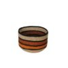 Καλάθι Mod Γιούτας handmade Round Stripes Terracotta 25 x 18 cm.