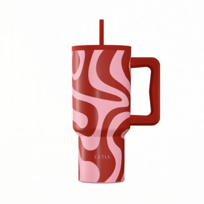 Estia Straw Tumbler XL Sta 900 ml. Coral Waves