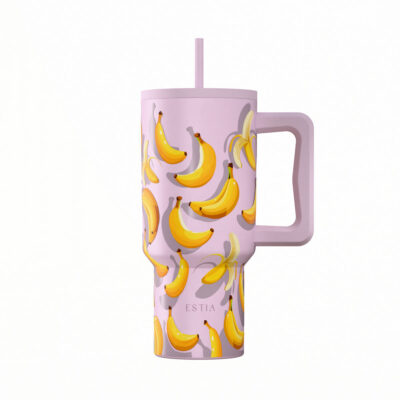 Estia Straw Tumbler XL Sta 900 ml. Banana Mood