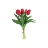 Μπουκέτο Τουλίπες Countryfield 28 cm. Σιλικόνης 5 τμχ. Kόκκινες