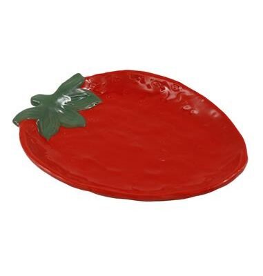 Πιατέλα Φράουλα κεραμεική 22 x 17,5 x 3 cm.