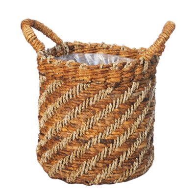 Καλάθι Abaca Round 38 x 38 cm. φυσικό με νάυλον