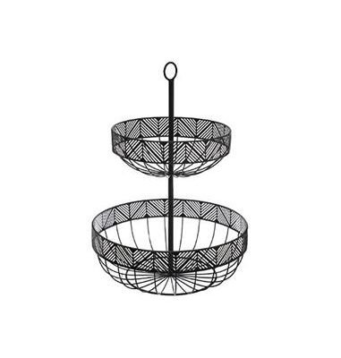 Φρουτιέρα Black 2όροφη Secret de Gourmet 42 cm.