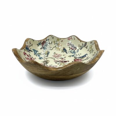 Capalovoro Σχέδιο Πουλάκια Σαλατιέρα ξύλινη 25 x 8 cm.