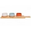 Cosy & Trendy Dela Apero Βάση Bamboo 48 x 12 cm. + 3 Bowl 9,5 cm.