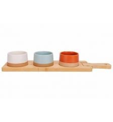 Cosy & Trendy Dela Apero Βάση Bamboo 48 x 12 cm. + 3 Bowl 9,5 cm.