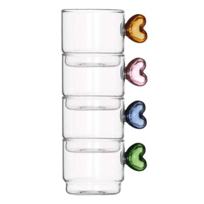 Brandani Cuore Φλυτζάνι Espresso set-4 Καρδιές 6 x 5 cm.