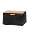 Home Fashion Bamboo Μαύρη Ψωμιέρα 36 x 21,6 x 20,4 cm.