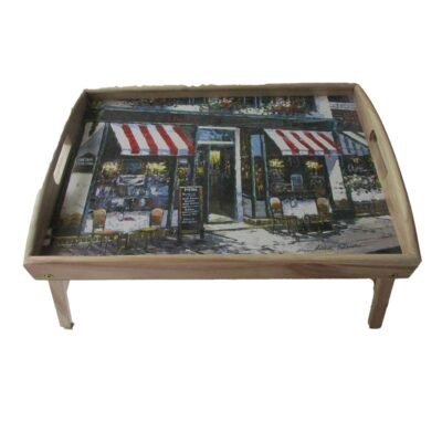 Δίσκος Πρωινού Ξύλινος Butterfly 50 x 37 x 27 cm.