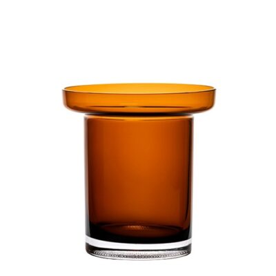 Kosta Boda Vase Limelight Tulip Amber 9,5 cm.