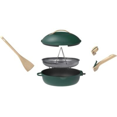 Cookut Fabulouς Τηγάνι 8 χρήσεων + καπάκι 28 cm. - 4,5 lt. Canopy Πράσινο