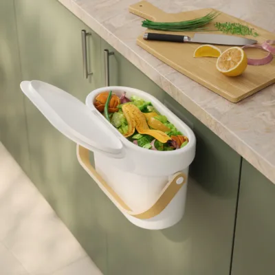 Umbra Bellwood Compost Bin Natural / White