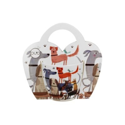 Duo Porcelain Κούπα Sleeve 460 ml. Dog Walk