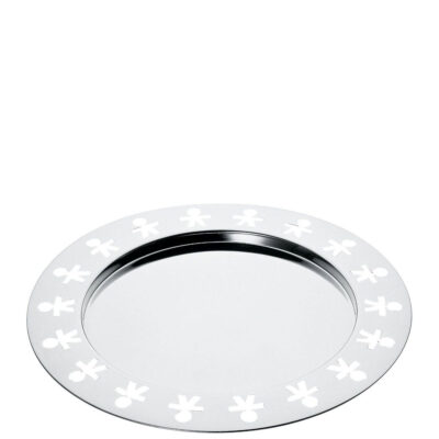 Alessi Girotondo Round Tray 40 cm. Inox