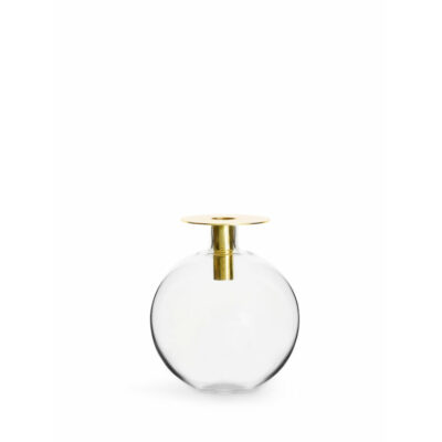 Sagaform Top Vase Gold / Clear Small