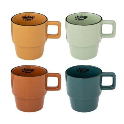 Κούπα κερ. Vintage 32 cl. 4 χρώματα