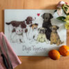 Alex Clark Δίσκος Κοπής Γυάλινος 30 x 40 cm. WT02 Dogs Together