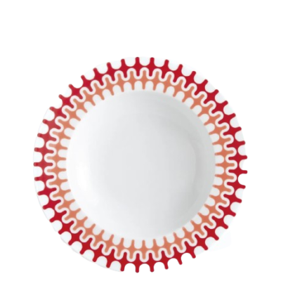 Illusion Red Ιωνία Πιάτο Βαθύ 23 cm