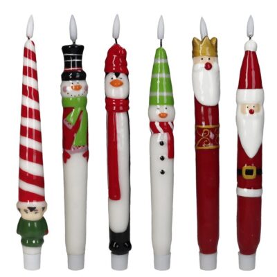 Κερί Xmas Brandani Σπαρματσέτο Led 29 cm. 6 Σχέδια
