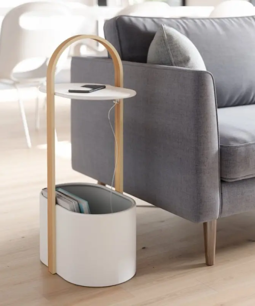 Umbra Bellwood Storage Table White / Natural