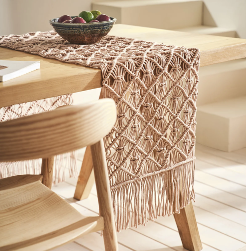 Gofis Runner Σχέδιο-193 Rattan Wet Sand Beige 40 x 160 cm.
