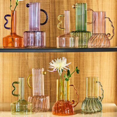 Andrea Fontebasso Glass Design Art Vase 24 cm. Violet