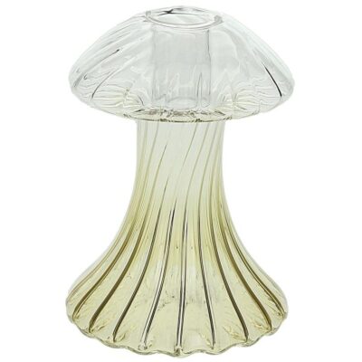 Andrea Fontebasso Glass Design Candle Holder Mushroom 13 cm. Yellow