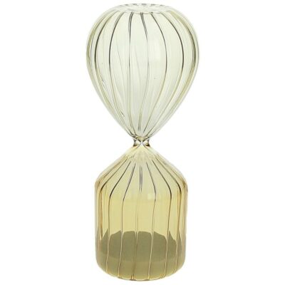 Andrea Fontebasso Glass Design Hourglass 20 cm. Monocolore Plisse Time
