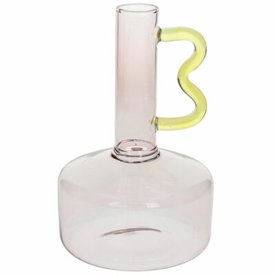 Andrea Fontebasso Glass Design Art Vase 19 cm. Rose / Yellow