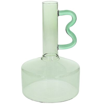 Andrea Fontebasso Glass Design Art Vase 19 cm. Light Green