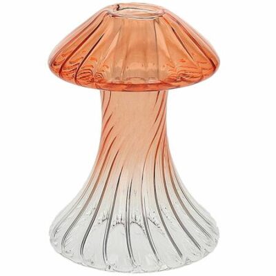 Andrea Fontebasso Glass Design Candle Holder Mushroom 13 cm. Orange