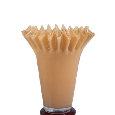 Byon Lori Vase Yellow / Bordeaux 20,5 x 20,5 x28 cm.