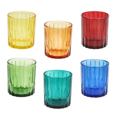 Tognana Glass tumbler multicolour Set-6 Lounge 350 cc.