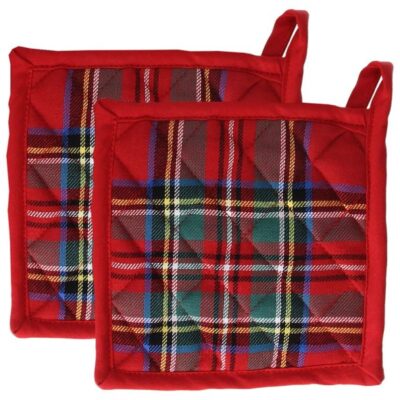 Tognana Xmas Textile Tartan Dublin Πιάστρα 18 x 18 cm.