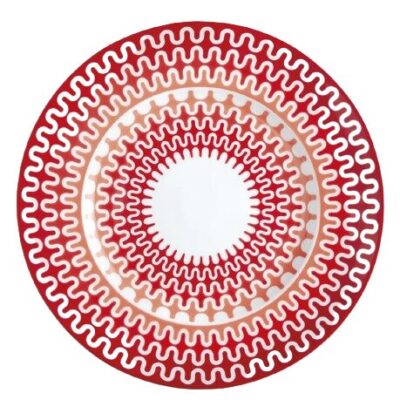 Illusion Red Ιωνία Πιατέλα Στρογγυλή 32 cm