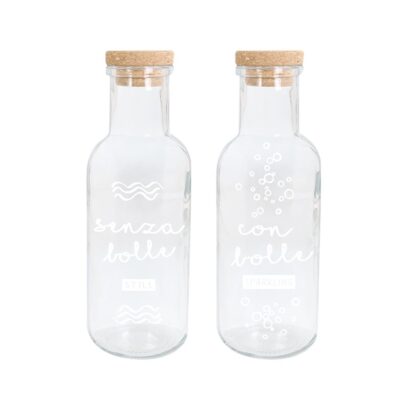 Tognana Bottle with cork stopper 1 lt. Stil & Sparkle