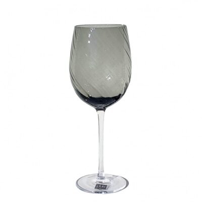 Home Fashion Ποτήρι Style Smokey Grey 470 ml. Κρασιού Με Πόδι