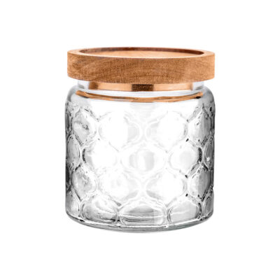 Estia Allure Δοχείο γυάλινο ανάγλυφο 500 ml.