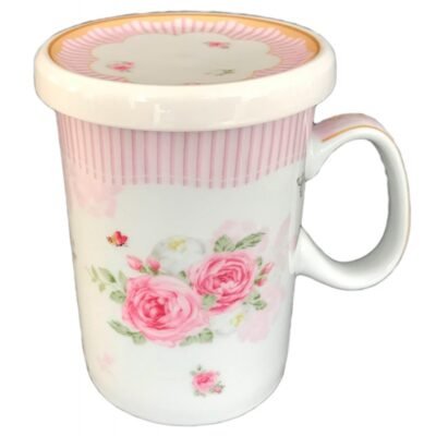 Κούπα κουτί δωρού με καπάκι Pink Rose