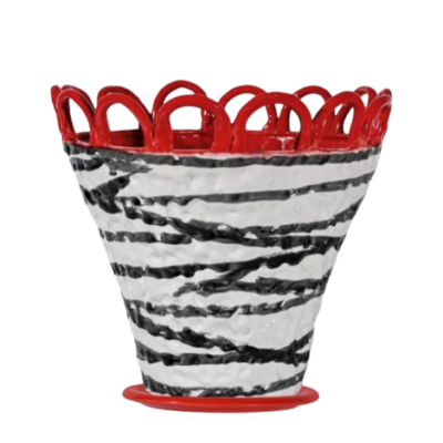 Byon Patty Pot L Zebra / Red 30 x 26 cm.