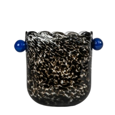 Byon Messy Vase / Wine cooler Black / Blue 26,5 x 14,5 x 21,5 cm.
