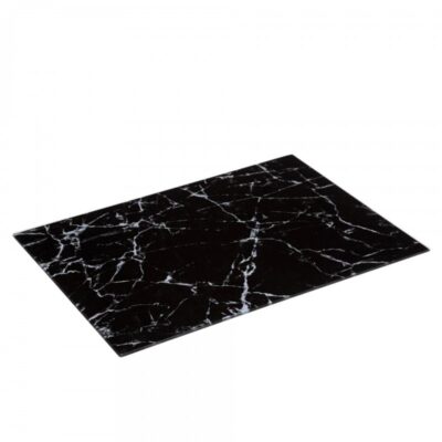 Δίσκος Κοπής 5five Γυάλινος Marble 30 x 40 cm. Μαύρος