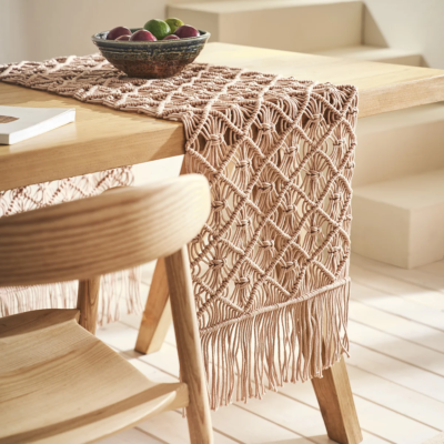 Gofis Runner Σχέδιο-193 Rattan Wet Sand Beige 40 x 160 cm.